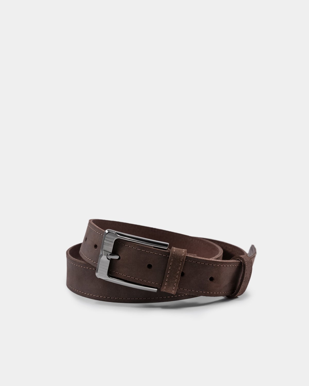 A classic brown leather belt